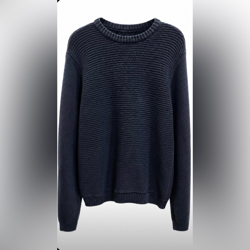 L.O.G.G Classic Ribbed Crewneck Sweater - Navy